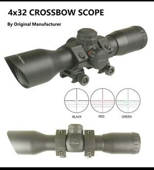 Centerpoint 4X32 Crossbow Compact Multi Range Reticle Scope With Black Rings